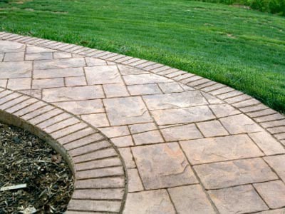 Sample of Stamped concrete walkway