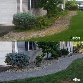 Paver Walkway Cleaning and Sealing Before and After
