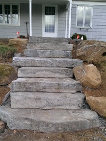 Rossetta steps built into hillside