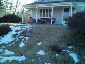 Hillside Before Steps and Patio