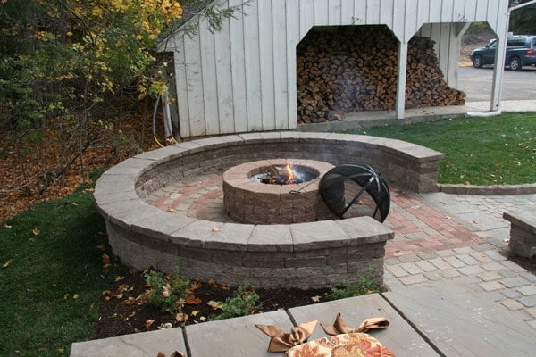 Fire Pit with Sitting Wall Fire Pit with Sitting Wall