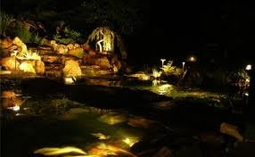 Pond Lighting at Night