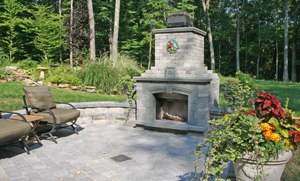 outdoor fireplace