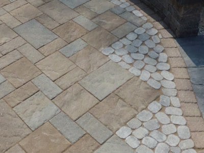 Paver Installation with Accents and Banding