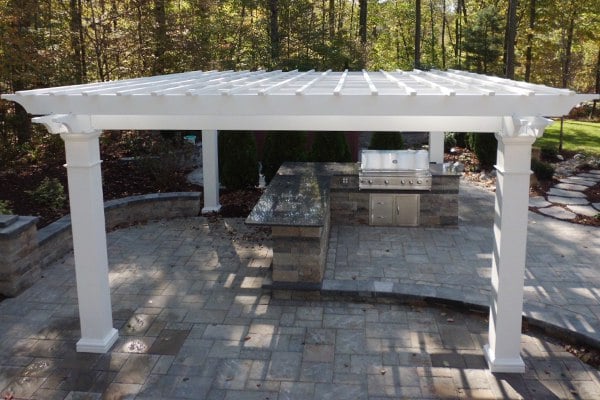 Pergola Covering an Outdoor Kitchen