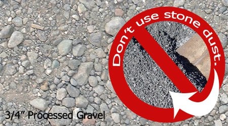 processed gravel and stone dust