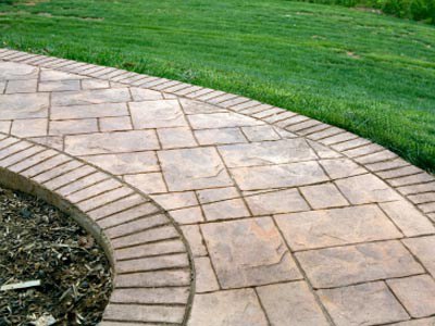 Sample of Stamped concrete walkway