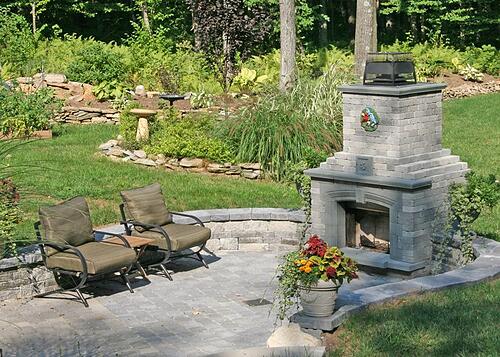 outdoor fireplace