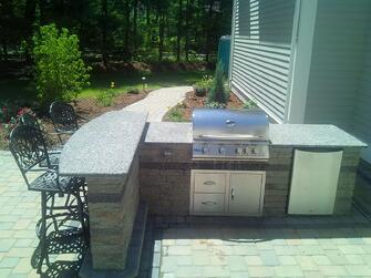 Create the Ultimate Outdoor Living Space Outdoor Kitchen with Bar by Bahler Brothers in CT
