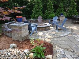 Create the Ultimate Outdoor Living Space Landscaping and Fire Pit by Bahler Brothers in CT