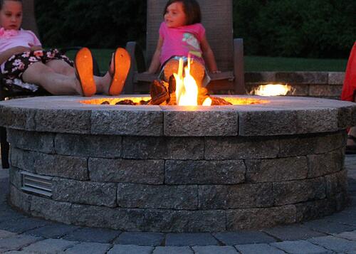 back yard firepit