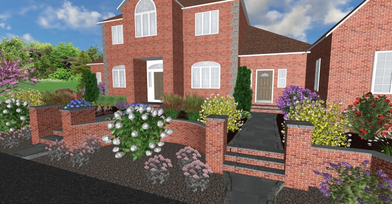 Design for Front landscape, 3D model