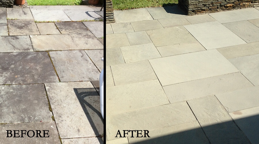 Before-After Bluestone Patio
