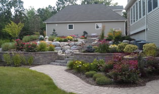 Landscaping Complementing Paver Patio, Walkway and Retaining Wall Landscaping Complementing Paver Patio, Walkway and Retaining Wall