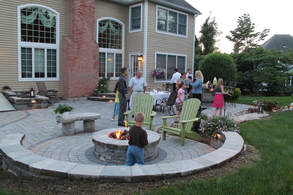 relaxing with neighbors on the patio