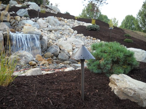 pondless water feature with large falls