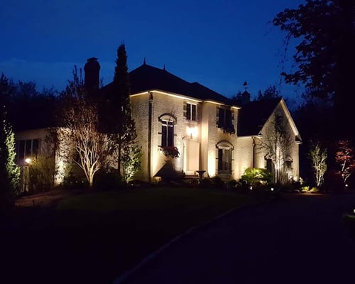 Home with accent lighting