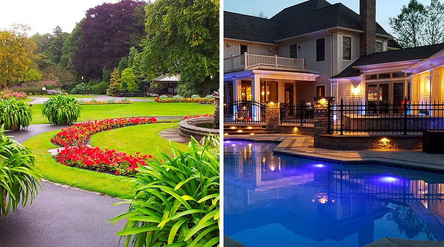 Outdoor living spaces with a pop of color